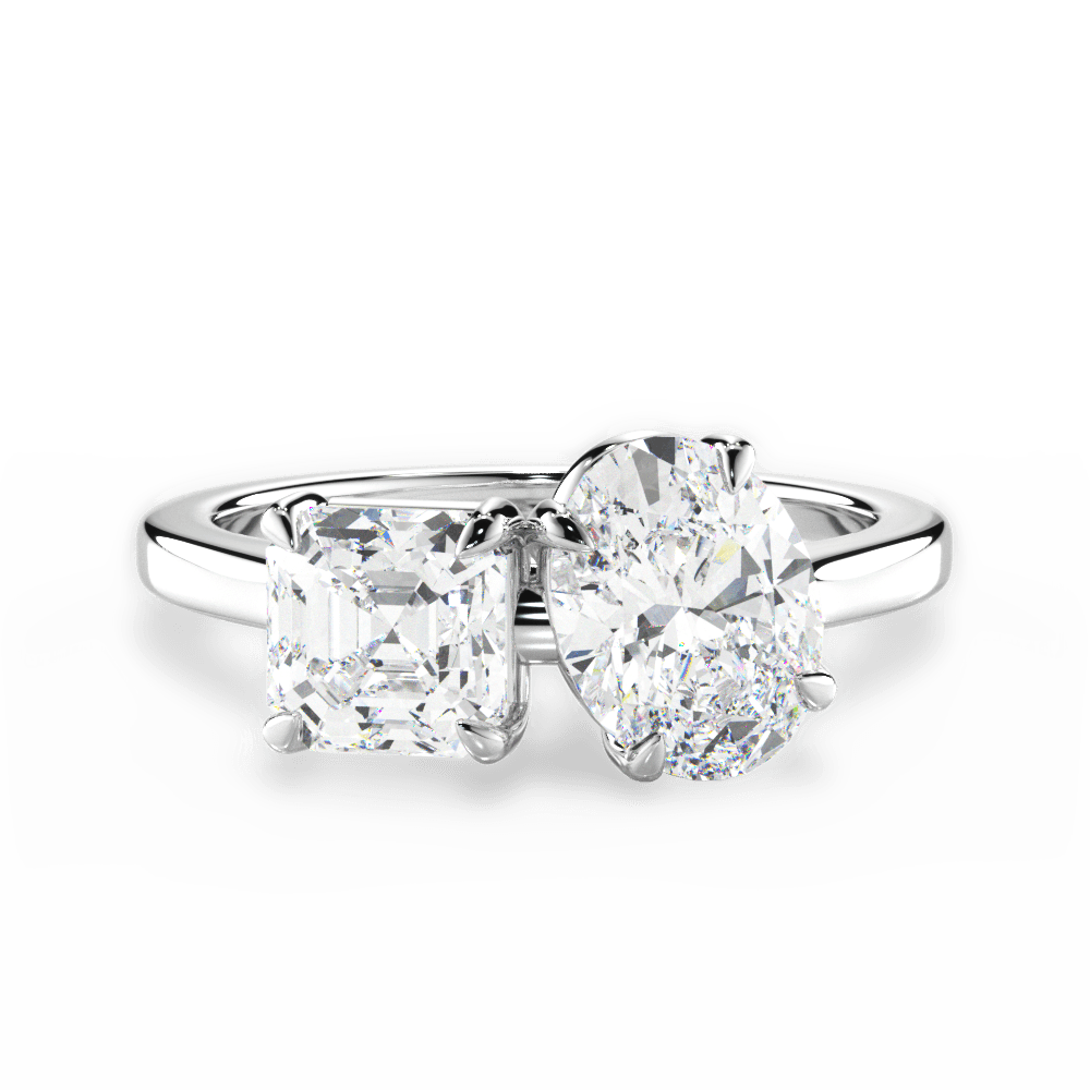 Leticia Oval Cut Lab Grown Diamond Platinum Engagement Ring
