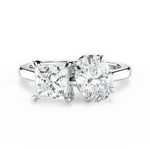 Lorraine Oval Cut Lab Grown Diamond Platinum Engagement Ring