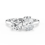 Lana Oval Cut Lab Grown Diamond 14Kt White Gold Engagement Ring