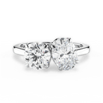 Georgia Oval Cut Lab Grown Diamond 18Kt White Gold Engagement Ring