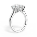 Ellen Pear Cut Lab Grown Diamond 18Kt White Gold Engagement Ring - View 4