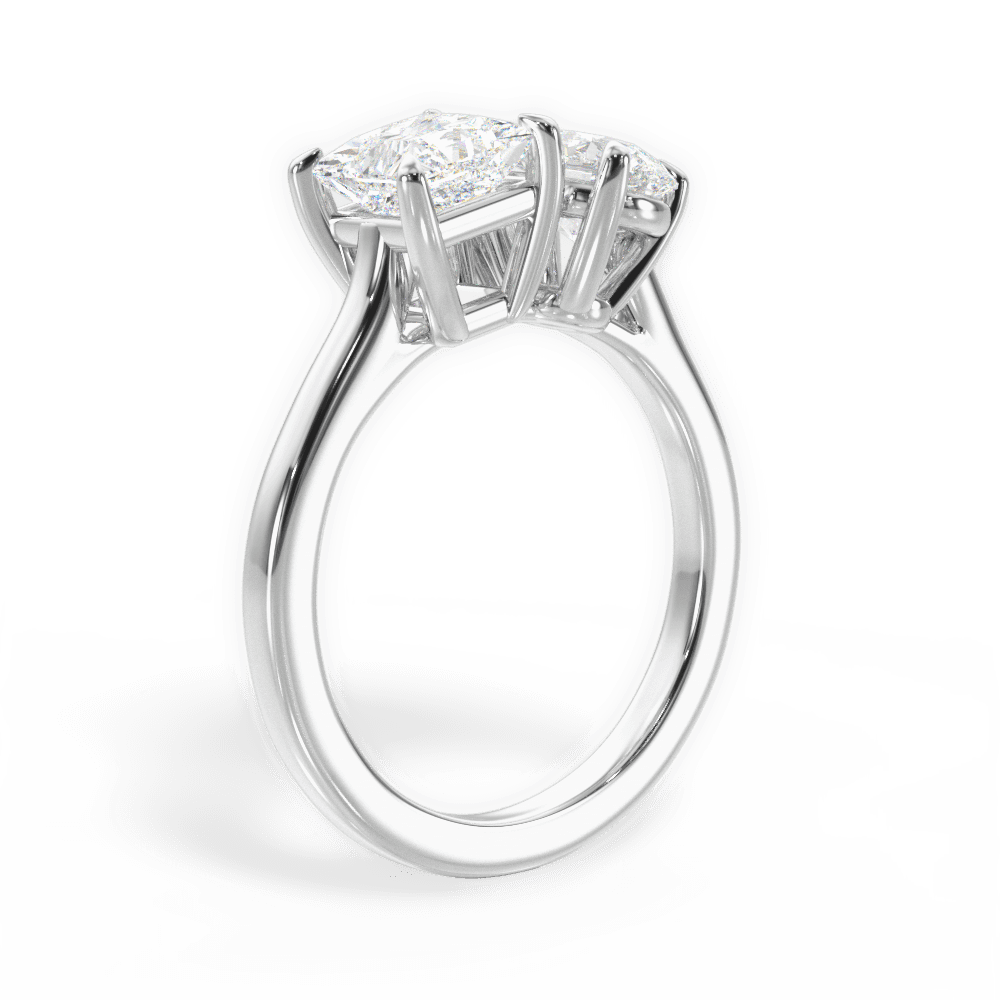 Lorraine Pear Cut Lab Grown Diamond Platinum Engagement Ring - View 3