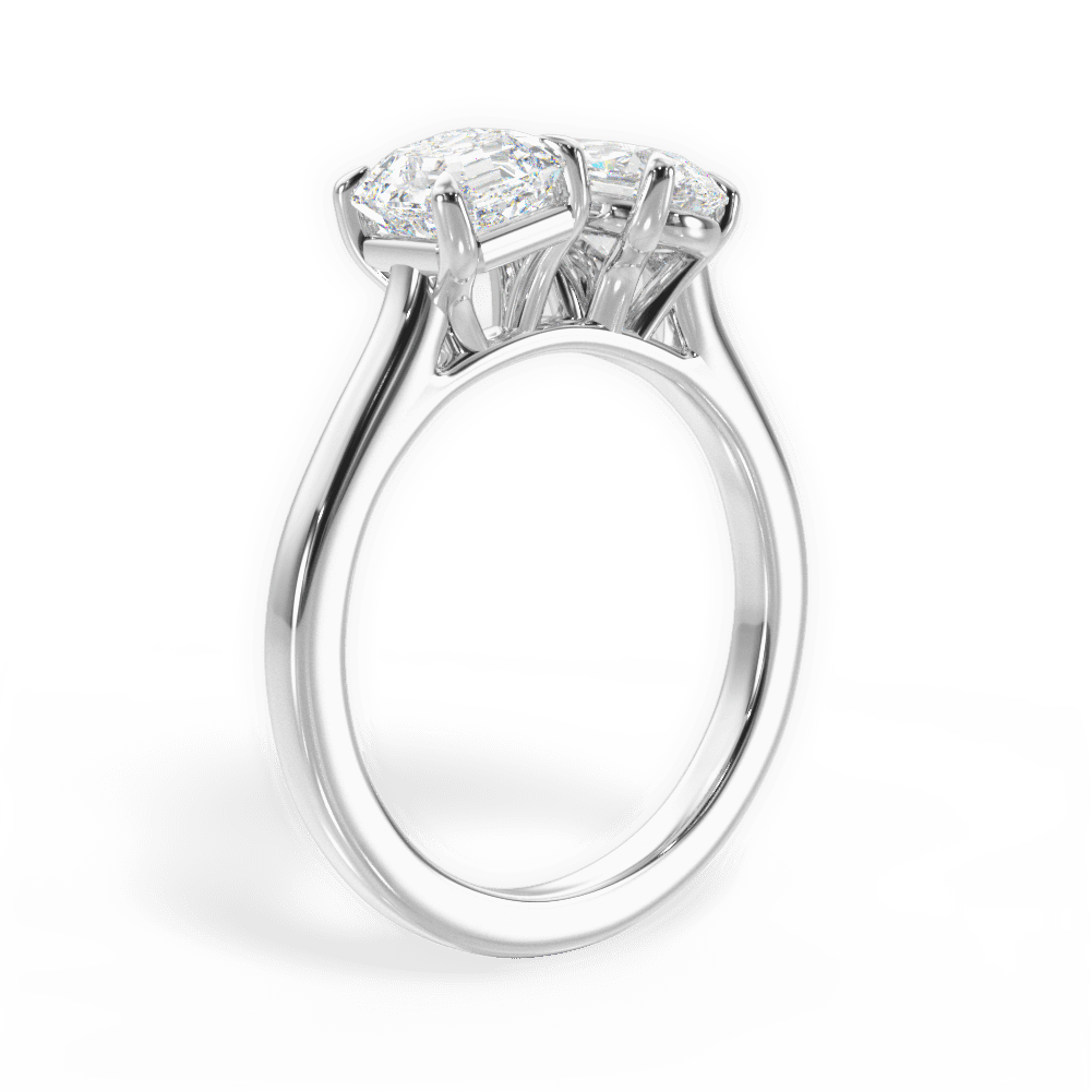 Leticia Pear Cut Lab Grown Diamond Platinum Engagement Ring - View 2