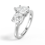 Lila Pear Cut Lab Grown Diamond Platinum Engagement Ring - View 3