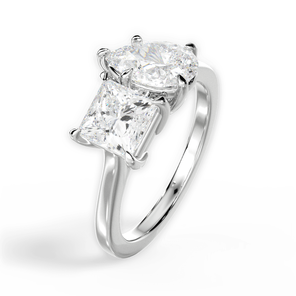Esther Pear Cut Lab Grown Diamond 14Kt White Gold Engagement Ring - View 4
