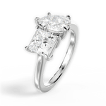 Esther Pear Cut Lab Grown Diamond Platinum Engagement Ring - View 4