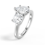 Alice Pear Cut Lab Grown Diamond 14Kt White Gold Engagement Ring - View 3