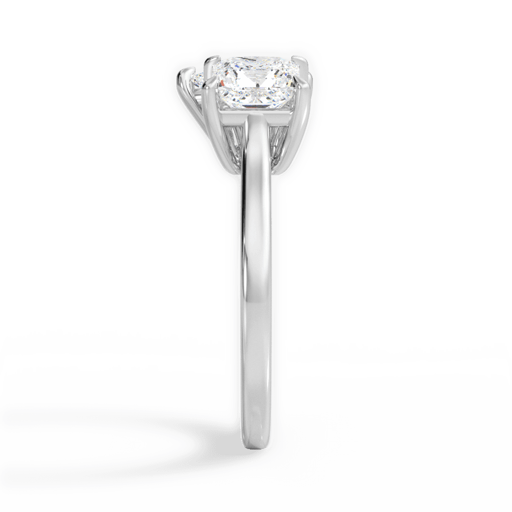 Esther Pear Cut Lab Grown Diamond 18Kt White Gold Engagement Ring - View 2