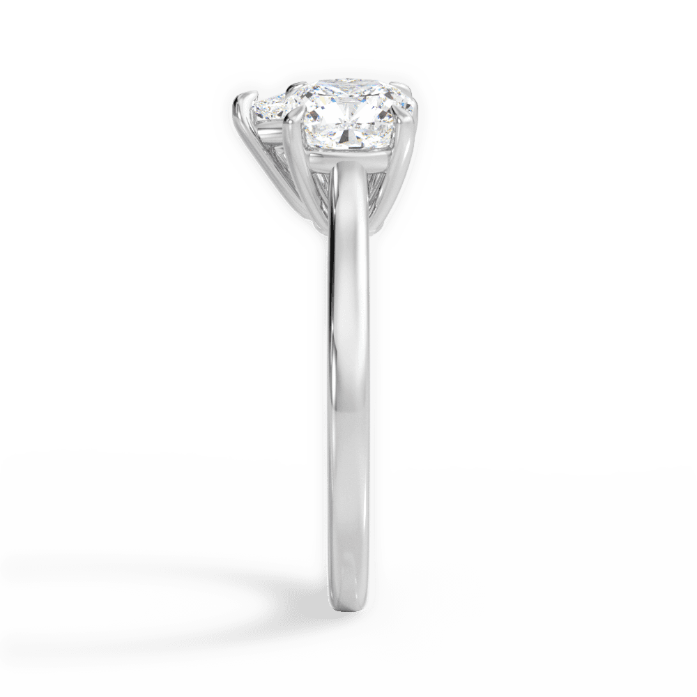 Lila Pear Cut Lab Grown Diamond Platinum Engagement Ring - View 2