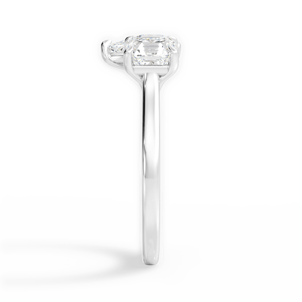 Leticia Pear Cut Lab Grown Diamond Platinum Engagement Ring - View 4