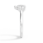 Leticia Pear Cut Lab Grown Diamond Platinum Engagement Ring - View 4