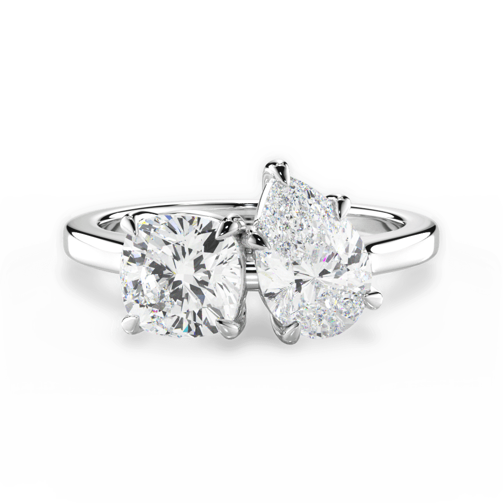 Lila Pear Cut Lab Grown Diamond Platinum Engagement Ring