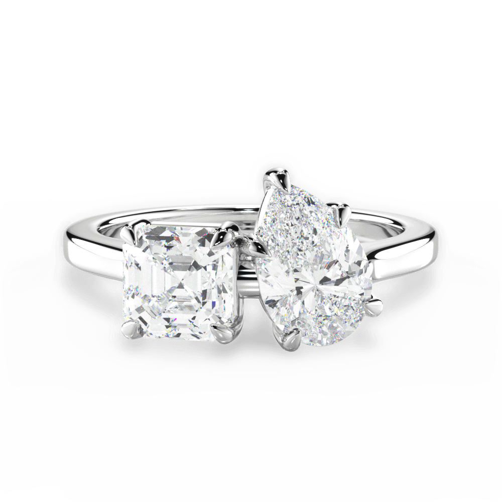 Alice Pear Cut Lab Grown Diamond 14Kt White Gold Engagement Ring