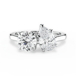 Lana Pear Cut Lab Grown Diamond 14Kt White Gold Engagement Ring