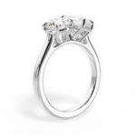 Lana Radiant Cut Lab Grown Diamond Platinum Engagement Ring - View 2