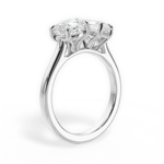Ellen Radiant Cut Lab Grown Diamond Platinum Engagement Ring - View 3