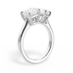 Esther Radiant Cut Lab Grown Diamond Platinum Engagement Ring - View 3