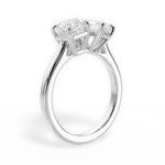 Leticia Radiant Cut Lab Grown Diamond Platinum Engagement Ring - View 3