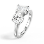 Georgia Radiant Cut Lab Grown Diamond 14Kt White Gold Engagement Ring - View 3
