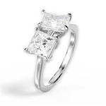 Esther Radiant Cut Lab Grown Diamond 18Kt White Gold Engagement Ring - View 2