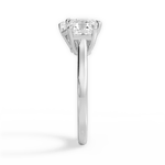 Leticia Radiant Cut Lab Grown Diamond Platinum Engagement Ring - View 4