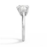 Lorraine Radiant Cut Lab Grown Diamond Platinum Engagement Ring - View 4