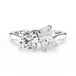 Georgia Radiant Cut Lab Grown Diamond 14Kt White Gold Engagement Ring