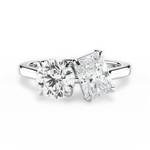 Lana Radiant Cut Lab Grown Diamond 18Kt White Gold Engagement Ring