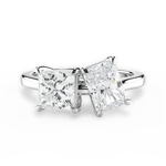Lorraine Radiant Cut Lab Grown Diamond Platinum Engagement Ring