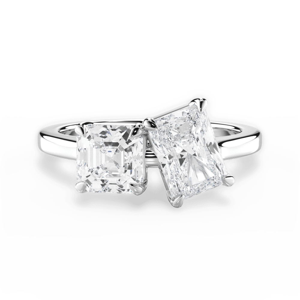 Alice Radiant Cut Lab Grown Diamond 18Kt White Gold Engagement Ring