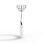 Alyssa Round Cut Lab Grown Diamond 14Kt White Gold Engagement Ring - View 3