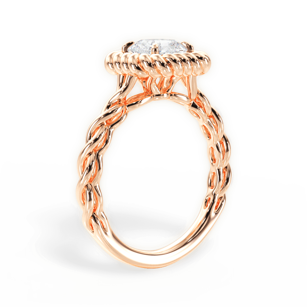 Belinda Asscher Cut Lab Grown Diamond 18Kt Rose Gold Engagement Ring - View 3
