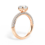 Kylie Asscher Cut Lab Grown Diamond 18Kt Rose Gold Engagement Ring - View 4