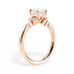 Cynthia Asscher Cut Lab Grown Diamond 18Kt Rose Gold Engagement Ring - View 3