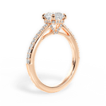 Joan Asscher Cut Lab Grown Diamond 18Kt Rose Gold Engagement Ring - View 3