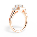 Katherine Asscher Cut Lab Grown Diamond 18Kt Rose Gold Engagement Ring - View 2