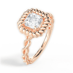 Belinda Asscher Cut Lab Grown Diamond 18Kt Rose Gold Engagement Ring - View 4