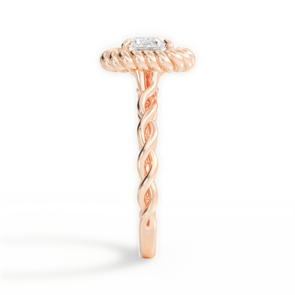 Belinda Asscher Cut Lab Grown Diamond 18Kt Rose Gold Engagement Ring - View 2