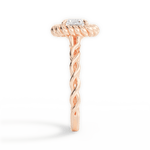 Belinda Asscher Cut Lab Grown Diamond 18Kt Rose Gold Engagement Ring - View 2