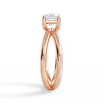 Ada Asscher Cut Lab Grown Diamond 18Kt Rose Gold Engagement Ring - View 2