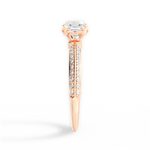 Gail Asscher Cut Lab Grown Diamond 18Kt Rose Gold Engagement Ring - View 4
