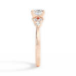 Cynthia Asscher Cut Lab Grown Diamond 18Kt Rose Gold Engagement Ring - View 2