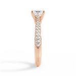 Kira Asscher Cut Lab Grown Diamond 18Kt Rose Gold Engagement Ring - View 4