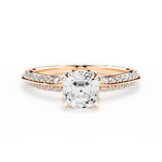 Gail Asscher Cut Lab Grown Diamond 18Kt Rose Gold Engagement Ring