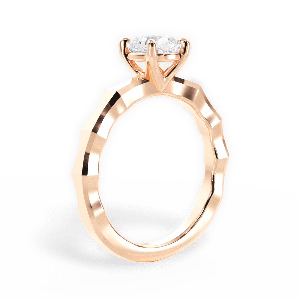 Aaliyah Cushion Cut Lab Grown Diamond 18Kt Rose Gold Engagement Ring - View 3