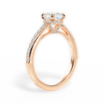 Joan Cushion Cut Lab Grown Diamond 18Kt Rose Gold Engagement Ring - View 2