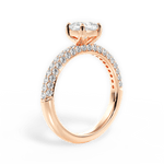 Kylie Cushion Cut Lab Grown Diamond 18Kt Rose Gold Engagement Ring - View 4