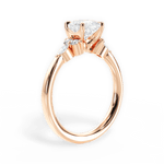 Cynthia Cushion Cut Lab Grown Diamond 18Kt Rose Gold Engagement Ring - View 3