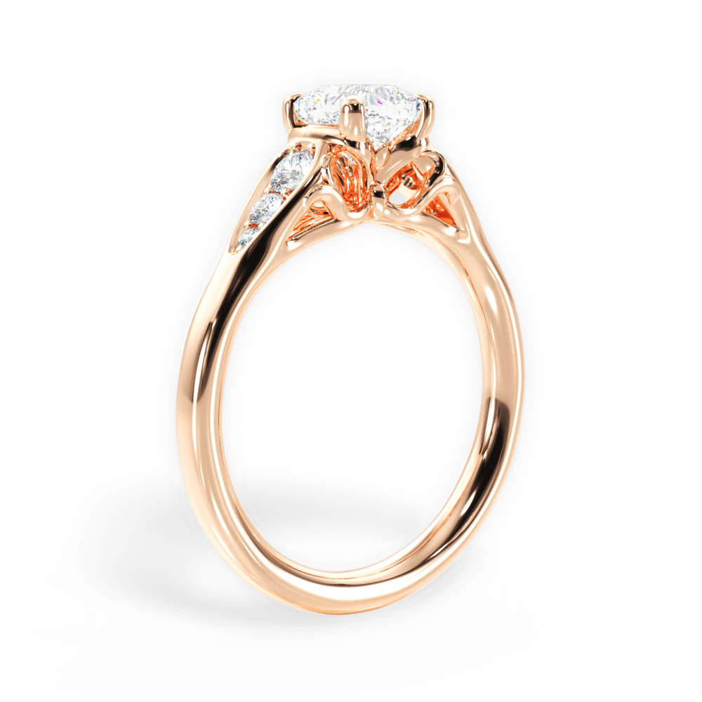 Cecilia Cushion Cut Lab Grown Diamond 18Kt Rose Gold Engagement Ring - View 4