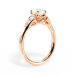 Cecilia Cushion Cut Lab Grown Diamond 18Kt Rose Gold Engagement Ring - View 4